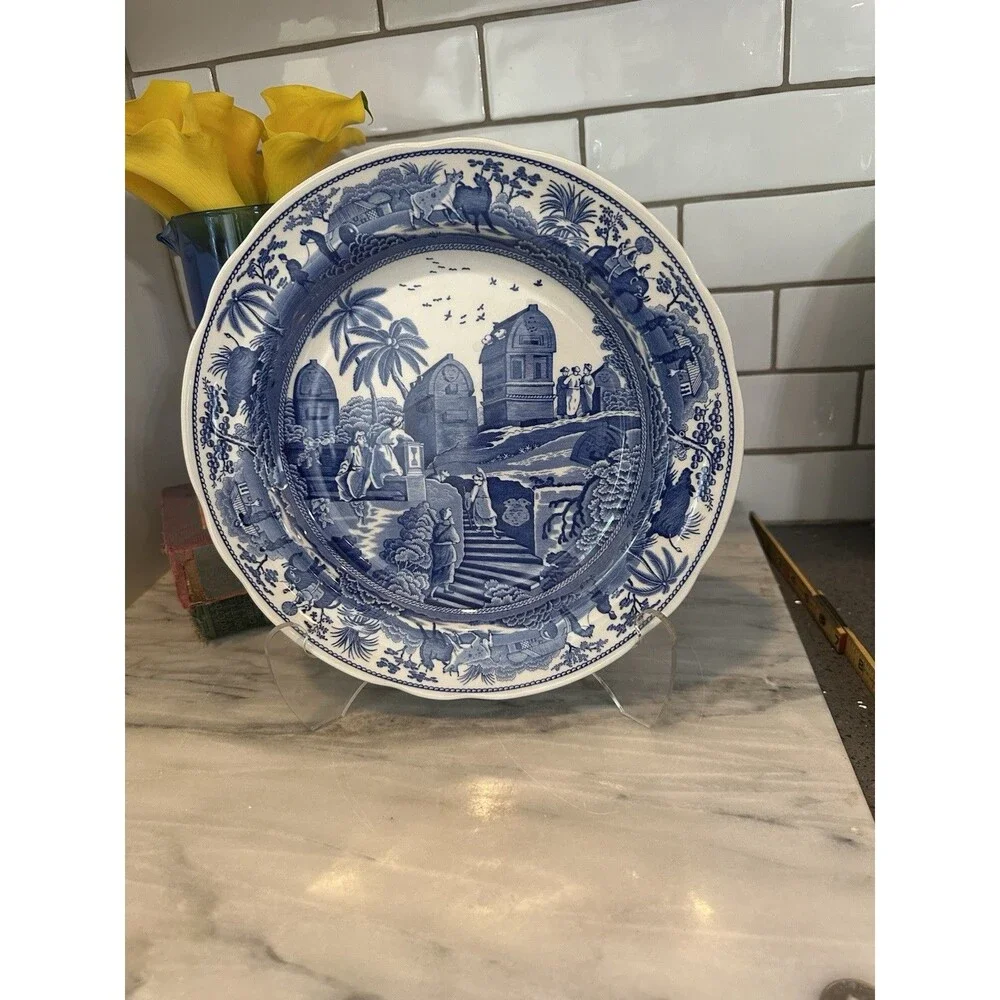 Spode Blue Room Collection Traditions Series ‘Caramanian’ Plate, 10.5” Pristine